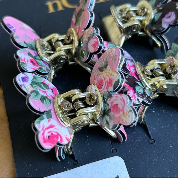 Noir Hair Claws Clips Womens hair accessories Butterfly New - Picture 2 of 6